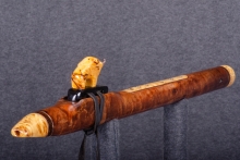 Tasmanian Blackwood Burl Native American Flute, Minor, Low F-4, #Q14F (1)